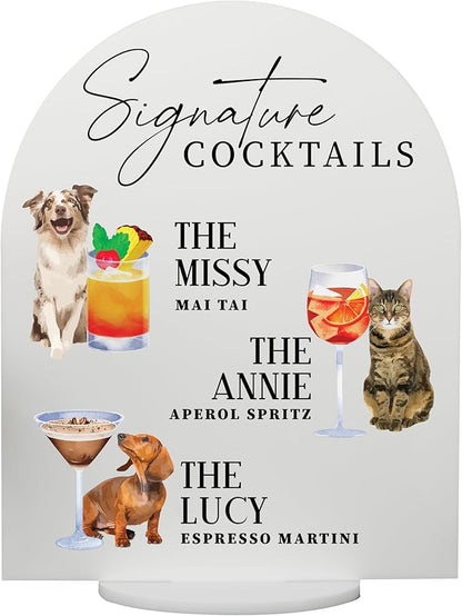 Pet Signature Drink Wedding Signs