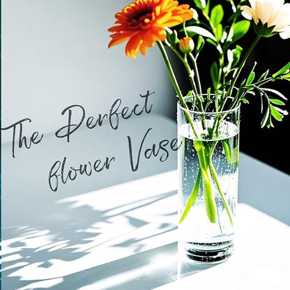 60pcs Glass Vase Cylinder Vases for Centerpieces Small Flower Glass Vases Home Decor Centerpiece Table Clear Flower Vase Decorations for Wedding＆Holiday 6，6，7.8，9.8，11.8 Inch Tall