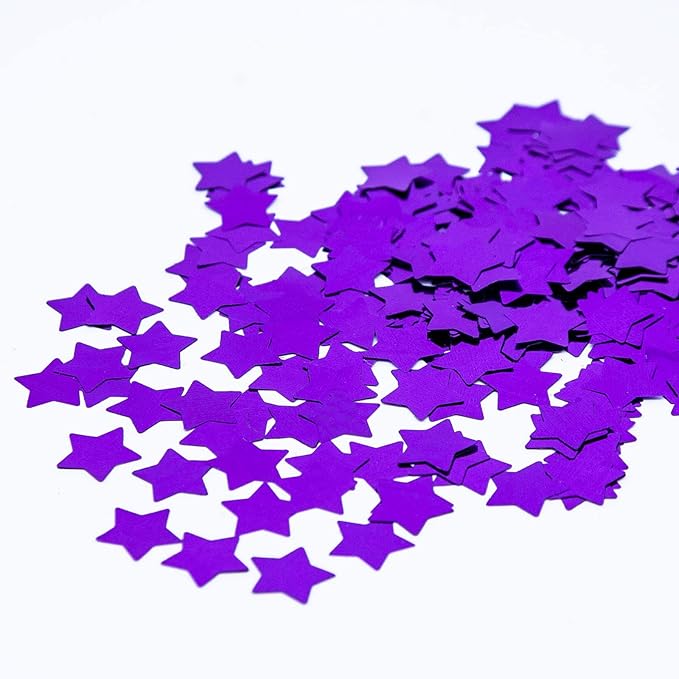 Purple Star Confetti,Foil Glitter Table Confetti,Sparkling for Party Decorations(1.76 OZ)