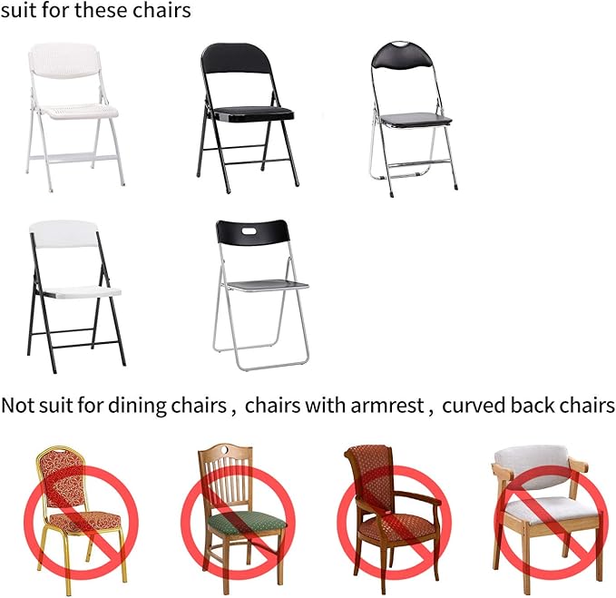 Peomeise Stretch Spandex Folding Chair Cover for Wedding Party Dining Banquet Event (Purple,25pcs)