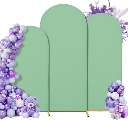 Wedding Arch Cover 7.2FT 6.6FT 6FT Arch Backdrop Cover Spandex Fitted Arch Cover for Round Top Chiara Backdrop Stand Covers for Wedding Birthday Party Baby Shower Banquet Ceremony Decoration