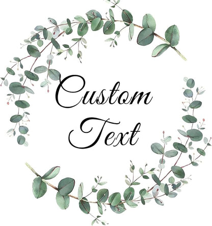 Custom Stickers for Weddings, Birthdays & Businesses - Personalized Labels with Your Logo - Waterproof, Fade and Heat Resistant - Pack of 100-1000 (Wreath J, 2.5 Inch)