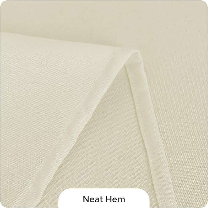 Fitable 8 Pack Round Tablecloths: Stain Resistant Wrinkle Free Circle Table Clothes, Washable Reusable Polyester Table Covers for Wedding Party Birthday Banquet Reception(Ivory, 120 Inch)
