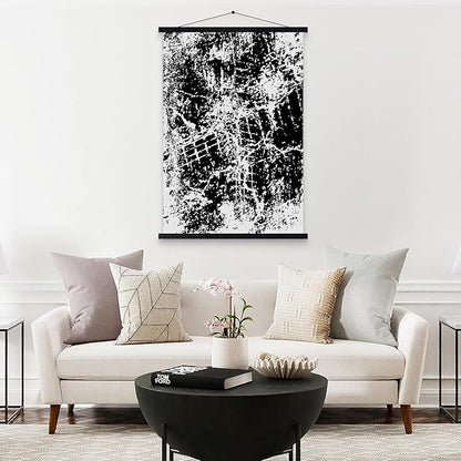 17x22 17x11 17x24 Poster Frame, Magnetic Light Wood Frame Hanger for Photo Picutre Canvas Artwork Art Print Wall Hanging (1 Pack, 17", Black)