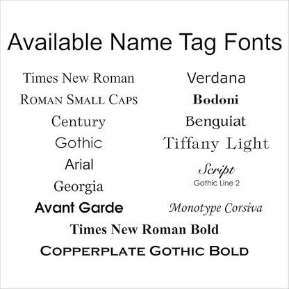 Custom Engraved Name Badges with Pin or Magnet Backing, 1" x 3" - Personalized Acrylic Name Tag with 15 Font Options and 21 Color Options - 4 Tags
