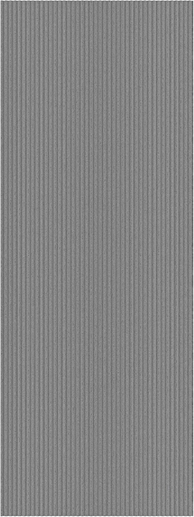 Ottomanson 3'11" x 11' Hallway Runner with Scraper Pile - Extra Durable Non-Slip Rug Mat for Indoor & Outdoor Use - Ideal for Kitchen, Entryway & Garage - High-Traffic Carpet, Gray
