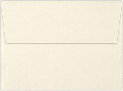 LUXPaper A7 Invitation Envelopes | Peel & Press | 5 1/4" x 7 1/4" | Natural Linen | 80lb. Text | 50 Qty