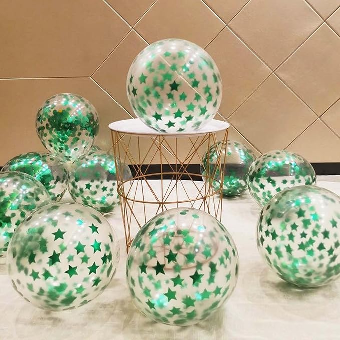 Green Metallic Foil Star Confetti 0.78inch/2cm 8000PCS Table Confetti for Party Birthday Decoration or Filled Balloons