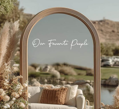 Our Favorite People Seating Chart Decal Wedding Seating Chart Header Decal for Mirror Our Favorite People Welcome Sign Wedding Welcome Vinyl (White, Width 20")