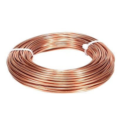 99.9% Soft Copper Wire, 8 Gauge/ 3.25 mm Diameter, 19.5 Feet / 6m, 1 Pound Spool Pure Copper Wire, Jewelry Making Wire Craft Wire