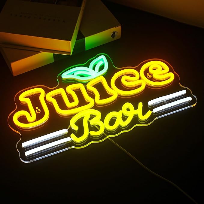 LooKLight Juice Bar Neon Sign,Bar Signs,Neon Sign for Room,Neon Light for Wall,Led Neon Signs,USB Connectivity Led Neon Signs for Bar Signs,Juice Shop,Party Home Decoration,Bedroom Decor