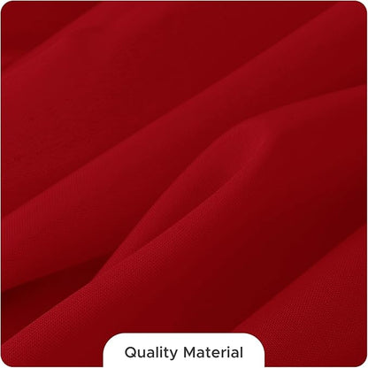 Fitable 8 Pack Round Tablecloths: Stain Resistant Wrinkle Free Circle Table Clothes, Washable Reusable Polyester Table Covers for Wedding Christmas Party Birthday Banquet Reception(Red, 84 Inch)
