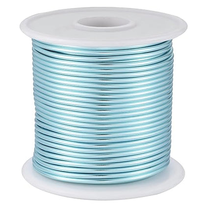 12 Gauge Ice Blue Aluminum Craft Wire (105FT) - Anodized for Jewelry Making, Beading Floral, Plant Gardening, Sculpting & Modeling Craft Wire (Ice Blue #24, 2mm)