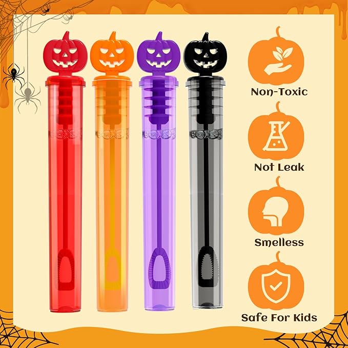 Shemira 80PCS Halloween Bubble Wands, Mini Bubbles Party Favors for Kids, Halloween Party Favors, Goodie Bag Stuffers, Classroom Prizes Gifts for Kids, Halloween Trick or Treat Toys Bulk