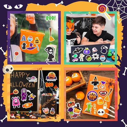 120 Pcs Halloween Stickers, Halloween Stickers for Kids, Kids Halloween Party Favors Classroom Crafts, Decorations, Gifts, Halloween Party Supplies