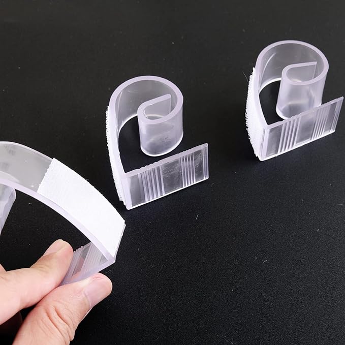 50 Pieces Table Skirt Clips Plastic Tablecloth Clips for Outdoor Party Indoor Outdoor Events 0.8-1.2"