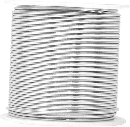 Mandala Crafts 18 Gauge Anodized Aluminum Craft Wire for Jewelry Making - 450 FT Colored Flexible Silver Combo Wire - Bendable for Bonsai Armature Crafting Sculpting