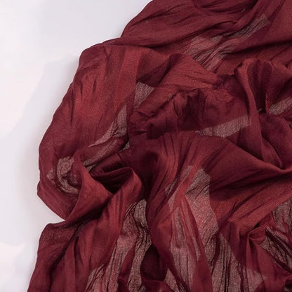 Burgundy Red Cheesecloth Table Runner 4 Pack Fall Table Runners Boho Gauze 120 Inches Red Cheese Cloth Fall Table Decorations for Thanksgiving Christmas Weddings Bridal Shower Candlelight
