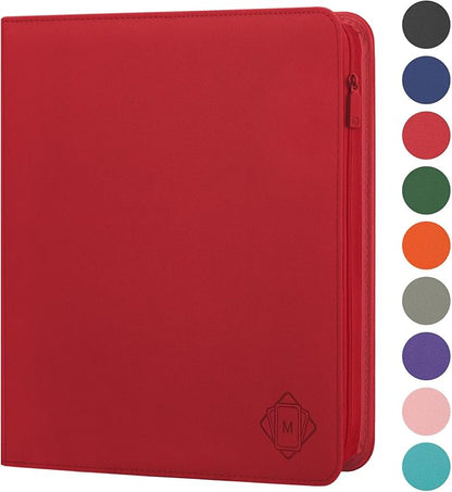 Premium Card Binder 12 Pocket for 720 Pockets Trading Card Binder, PU Zipper Card Collection Album, Sturdy Side-Loading Card Book Holder for MTG, TCG, Game Cards, Sports Cards