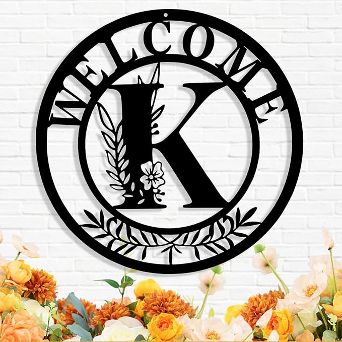 Custom Metal Name Sign, Personalized Family Last Name Signs for Home, Split Letter Monogram Wall Art Decor, Customized Metal Signs for Outdoor, Personalized Wedding Housewarming Gift
