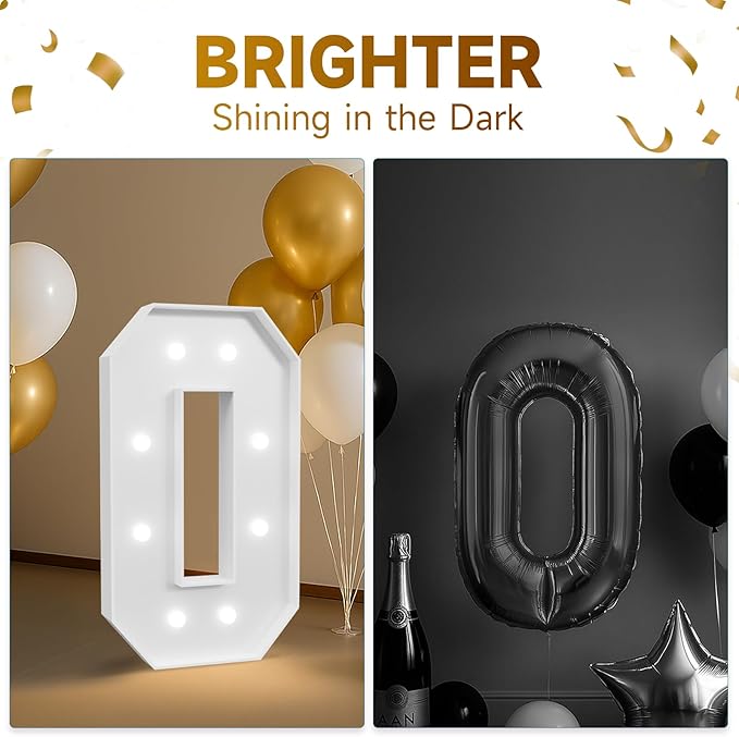 3FT Marquee Numbers 30, Happy 30th Birthday Decorations for Women Men, Large 30 Light up Numbers for Him Her 30 Years Old Birthday Party Supplies, 30th Anniversary Party Decor