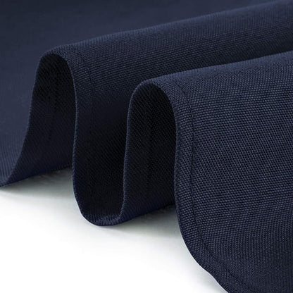 Lann's Linens - 10 Premium 70" x 120" Tablecloths for Wedding/Banquet/Restaurant - Rectangular Polyester Fabric Table Cloth - Navy Blue