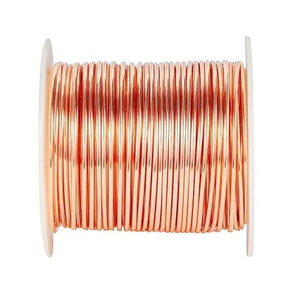 18 Gauge/ 1.0 mm 213 Feet 1 Pound Dead Soft Copper Wire for Electroculture Gardening, Jewelry Making, Beading, Science Projects, DIY Artwork