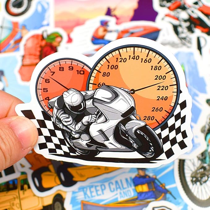 QTL Sport Stickers for Teens Kids Sport Stickers for Water Bottle Skateboard Laptop Waterproof Vinyl Packs 50Pcs