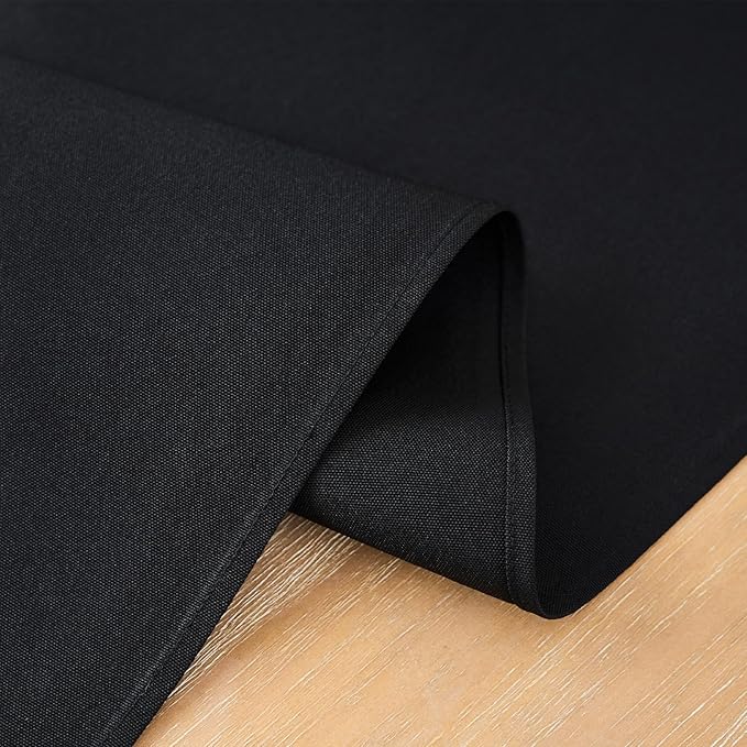 2 Pack Black Table Runner 12 x 90 Inch Solid Color Farmhouse Runners Coffee Table Dresser for Daily Party Home Decoration