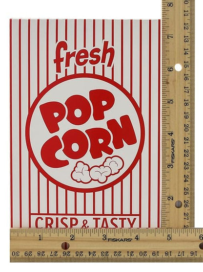 Snappy 3J Red & White Striped Close Top Popcorn Boxes for Movie Night Supplies, Popcorn Boxes Bulk 15000 Count, Movie Night Popcorn Boxes 1.25 oz. Capacity, 4.625” x 2” x 7.5” Popcorn Containers
