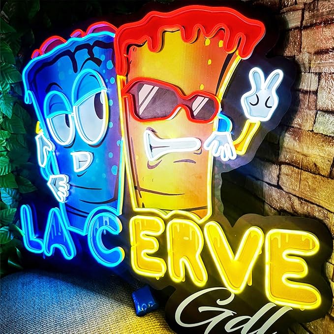 Custom Neon Sign, Personalized LED Neon Light with Logo or Name, UV Printed Neon Signs for Wall Decor, Bar, Salon, Nail Shop & Business Gifts