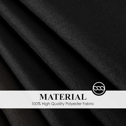 Round Tablecloth 120 Inch 10 Pack Black Tablecloths Washable Decorative Linen Polyester Table Clothes Cover for Dining Table Banquets Buffet Parties and Wedding