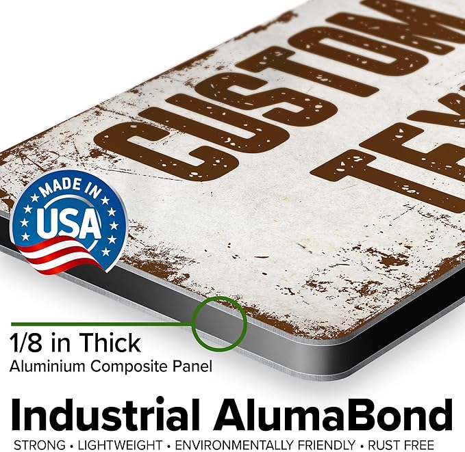 Custom Sign, Custom Street Sign, 11 Font Colors, 13 Font Styles, 4 Hole Options, 22 Sizes, 6x12 Inches, Rust Free DiBound, Fade Resistant, Made in USA by My Sign Center (Rustic)