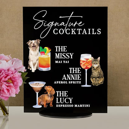 Pet Signature Drink Wedding Signs