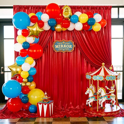 20x10 ft Wrinkle Free Red Sequin Backdrop Curtain for Parties-Thick Not Fall-Off Glitter Backdrop Drapes-2 Panels 5x10ft Shimmer Photo Back Drop Cloth for Wedding Birthday Photography Background