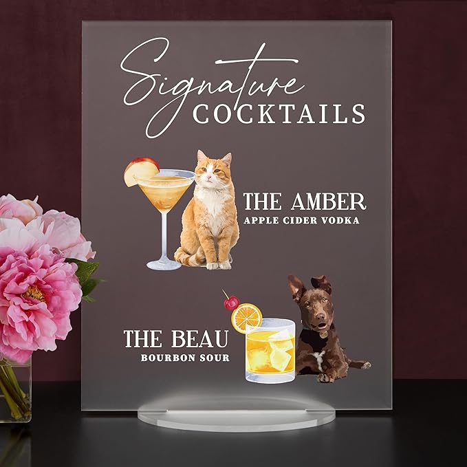 Pet Signature Drink Wedding Signs