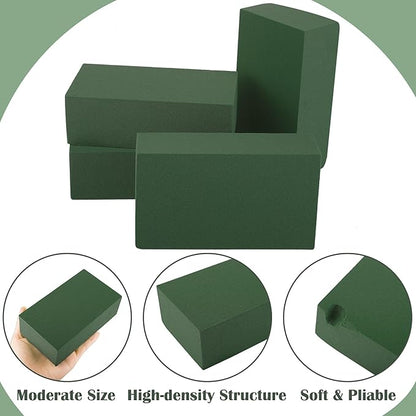 24 Packs Floral Foam Blocks Wet & Dry Floral Foam Bricks 5.5x3.1x1.8 Inch Flower Arranging Kit for Fresh and Artificial Flowers Florist Foam Blocks for Wedding Home Decor