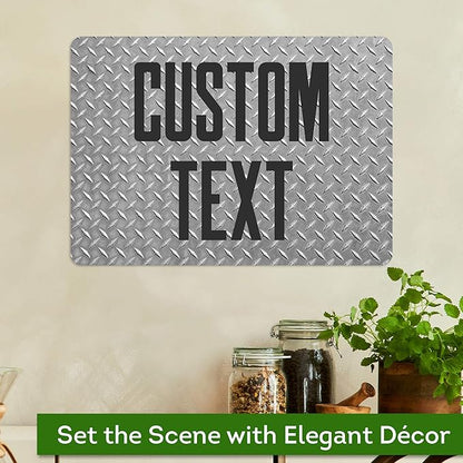 Custom Sign, Custom Street Sign, 11 Font Colors, 13 Font Styles, 4 Hole Options, 22 Sizes, 10x14 Inches, Rust Free DiBound, Fade Resistant, Made in USA by My Sign Center (Diamond Metal)