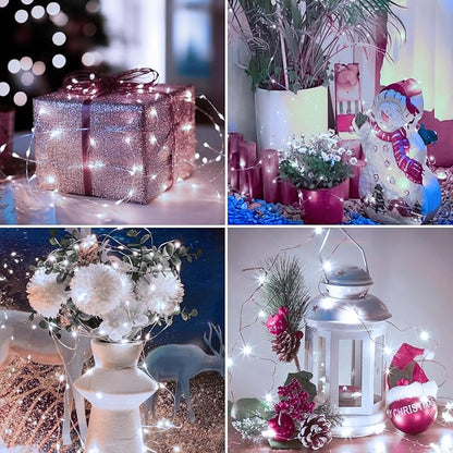 btfarm 6 Pack Fairy Lights Battery Operated with Timer, 10FT 30LED Twinkle Lights Waterproof, Copper Wire Christmas String Lights Battery Powered for Indoor Outdoor Wedding Party Holiday Decorations