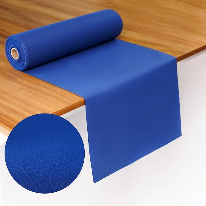 American Homestead Paper Table Runner Roll - 78 ft. Disposable Linen-Like Table Cover Roll - 20 Perforated Table Runners (16" x 48") for Parties, Weddings, and Events - Navy Blue