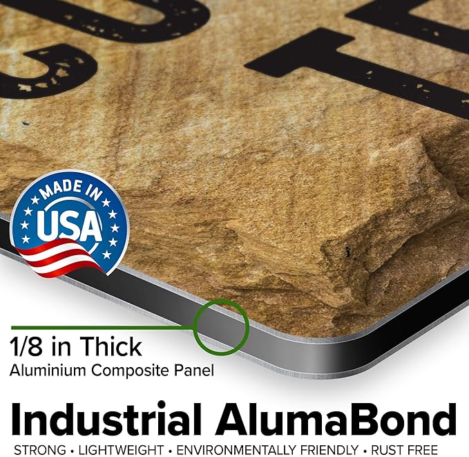 Custom Sign, Custom Street Sign, 11 Font Colors, 13 Font Styles, 4 Hole Options, 22 Sizes, 12x18 Inches, Rust Free DiBound, Fade Resistant, Made in USA by My Sign Center (Stone)