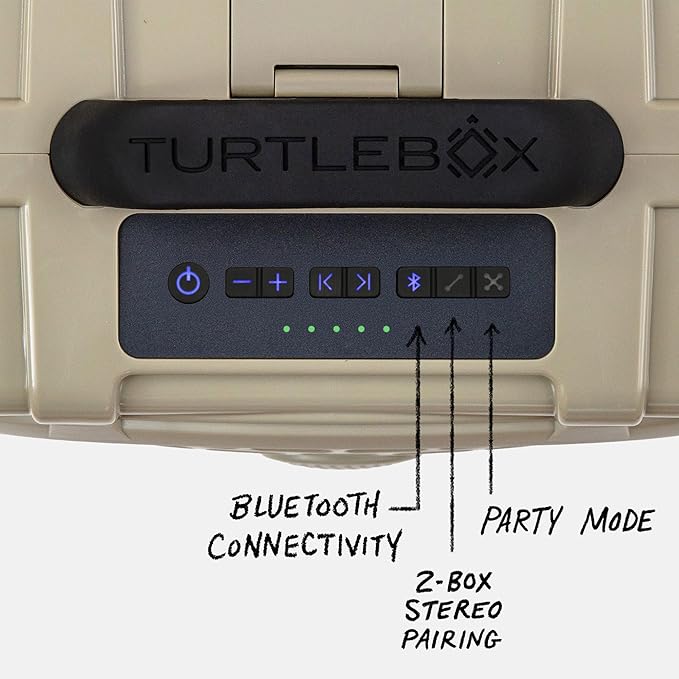 Turtlebox Original Gen 3: Portable Outdoor Bluetooth Speaker – Ultra-Loud (120dB), Waterproof (IP67), Rugged, Impact-Resistant, 3-Day Battery | Party Mode: Unlimited Pairing Stereo, Tan/Burnt Orange