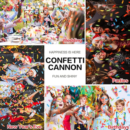 Confetti Cannon Multicolor 12 Pack Biodegradable Confetti Popper Party Confetti Shooters12 Inch Confetti Popper Cannons Confetti Poppers for Wedding,Birthday,Graduation, New Years Celebration