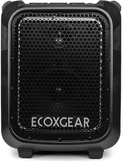 ECOXGEAR: EcoBoulder Ultra – 121dB Loud Rugged Bluetooth 5.1 Speaker, IP67 Waterproof, Drop and dustproof with Party Lights, 50+ Hours runtime, it Even Floats – Black