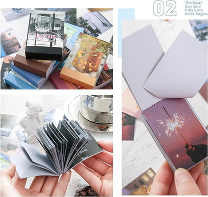 6 Sets 300 Pcs Washi Stickers Book for Journaling, Daily Scenery Life Stuff Travel Sricker Vintage Aesthetic Fashion Scrapbook Stickers Set for Bullet Journal Art Diary Craft Gifts Planner Notebook