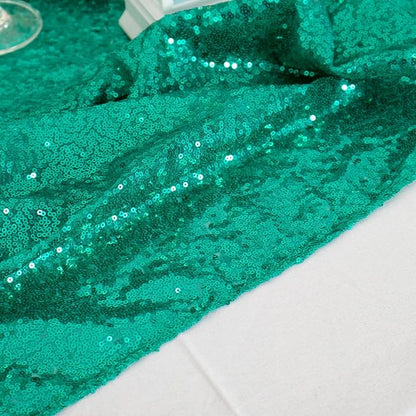 ShinyBeauty Sequin Tablecloth Square 54x54-Inch Green Table Cloths for Round Tables Christmas Green Sequin Fabric Table Overlay Glitter Tablecloths Linen for Party Small Square Wedding
