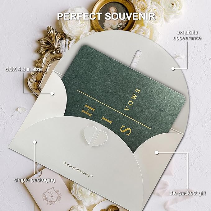 Wedding Vow Books His and Hers, Wedding Registry Gifts Ideas for Bride & Groom,Wedding Essentials