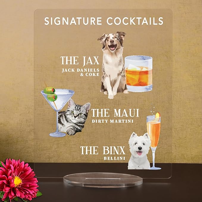 Pet Signature Drink Wedding Signs