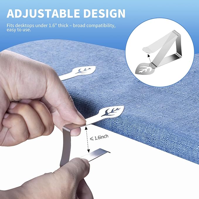 Tablecloth Clips 12 Pack, Heavy Duty Stainless Steel Picnic Table Cloth Holder Clips, Windproof Tablecloth Clips for Outdoor Tables, Perfect for Restaurant Parties, Weddings, Camping