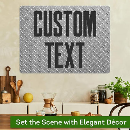 Custom Sign, Custom Street Sign, 11 Font Colors, 13 Font Styles, 4 Hole Options, 22 Sizes, 18x24 Inches, Rust Free DiBound, Fade Resistant, Made in USA by My Sign Center (Diamond Metal)
